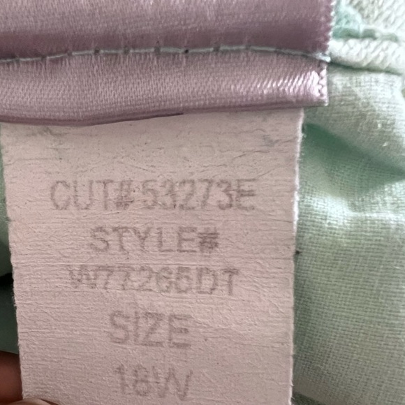 NYDJ Skinny Jeans in Mint Green Size 18W - Picture 7 of 7